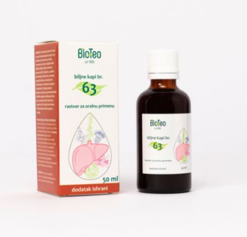 BIOTEO BILJNE KAPI BR. 63 ZA ČIŠĆENJE JETRE 50ML