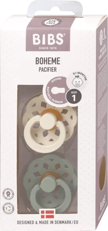 BIBS DUDE BOHEME IVORY & SAGE VEL.1 (0-6 M)