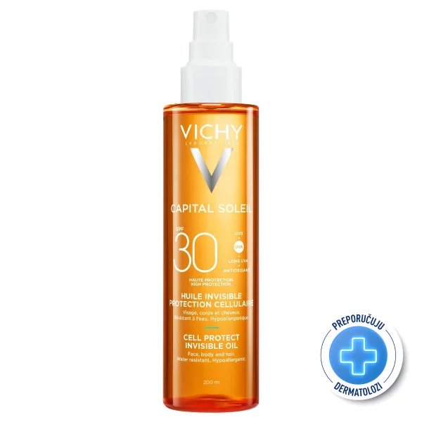VICHY CAPITAL SOLEIL ZAŠTITNO ULJE ZA LICE I KOSU SPF30 200ML