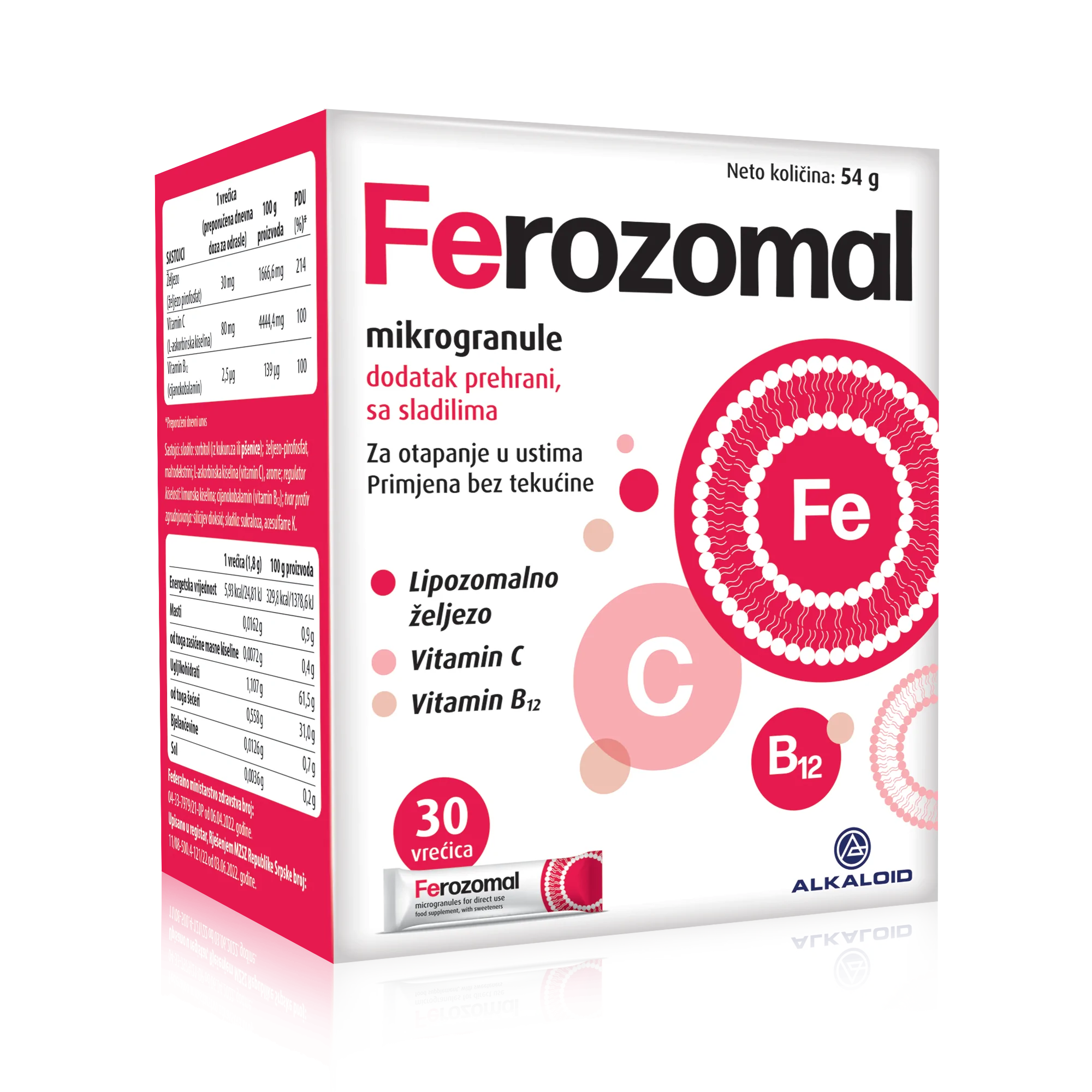 FEROZOMAL MIKROGRANULE 30 VREĆICA