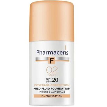 PHARMACERIS F TEČNI PUDER ZA INTENZIVNO PREKRIVANJE 02 SAND SPF 20 30ML