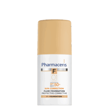 PHARMACERIS F KOREKTIVNI TEČNI PUDER 01 IVORY SPF50 30ML