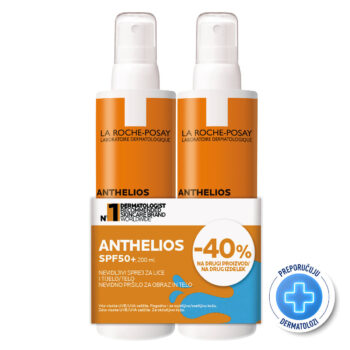 LRP ANTHELIOS NEVIDLJIVI SPREJ ZA LICE I TIJELO SPF 50+ DUOPACK -40% NA DRUGI PROIZVOD
