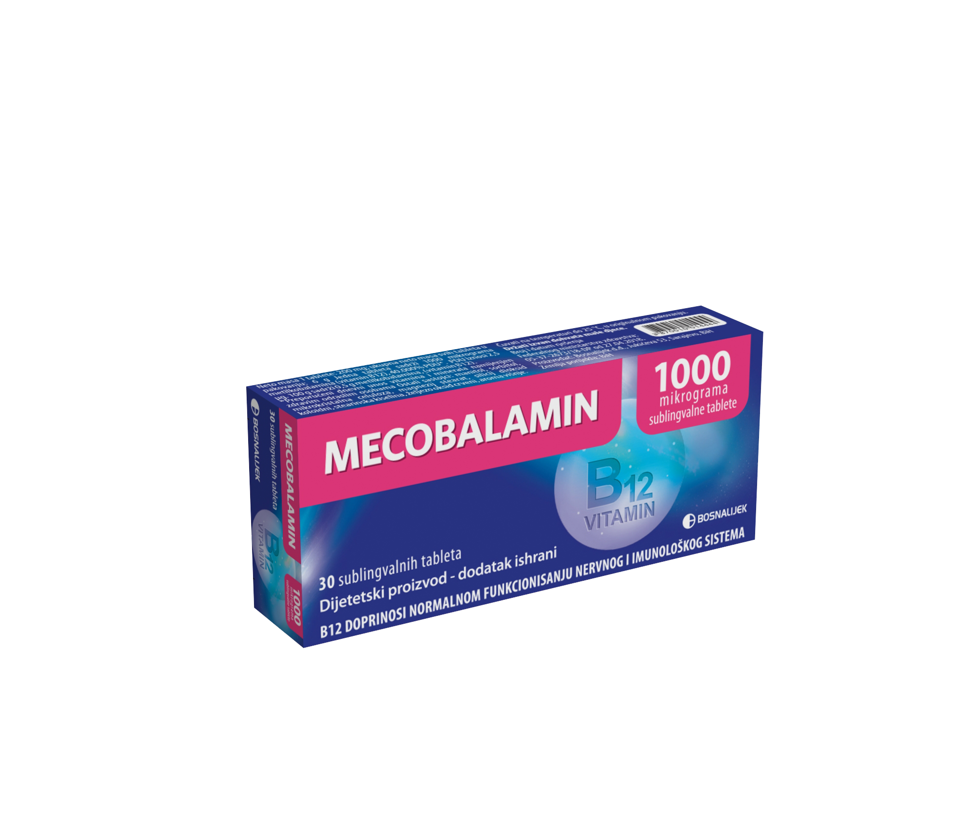 MECOBALAMIN B12 1000 MCG 30 SUBLINGVALNIH TABLETA