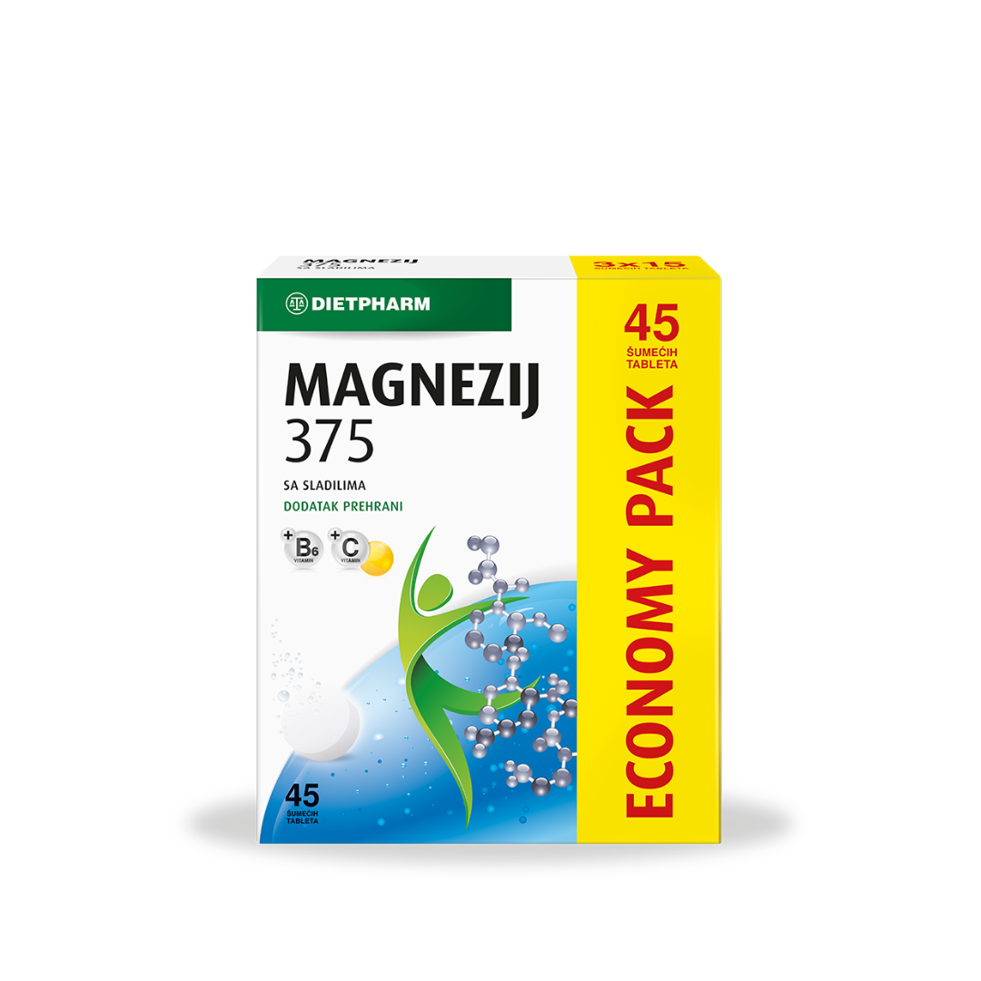 Magnezijum 375 šumeće tablete a45 Dietpharm