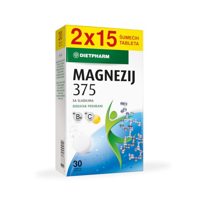 Dietpharm Magnezijum 375, 2x15 šumećih tableta