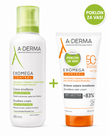 ADERMA PROMO EXOMEGA KREMA 400ml+EXOMEGA KREMA SPF 50+150ml