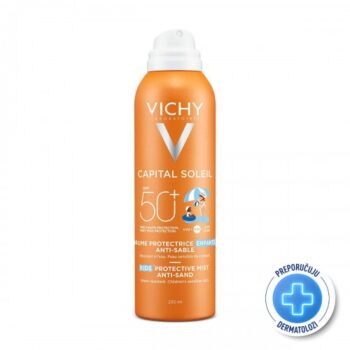 VICHY Capital Soleil Dječiji sprej protiv priljepljivanja pijeska na kožu SPF50+ 200ml